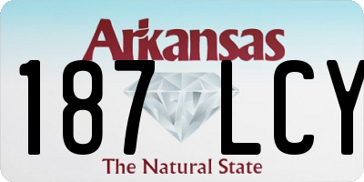 AR license plate 187LCY