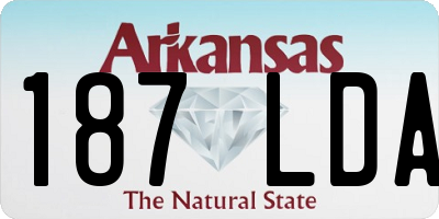AR license plate 187LDA