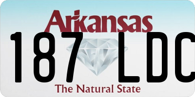 AR license plate 187LDC