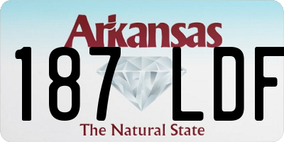 AR license plate 187LDF