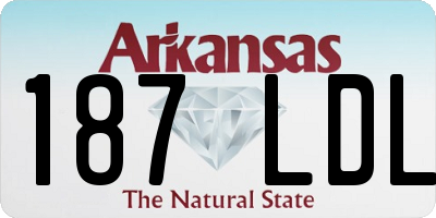 AR license plate 187LDL
