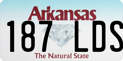 AR license plate 187LDS