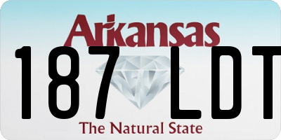 AR license plate 187LDT