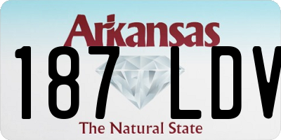 AR license plate 187LDV