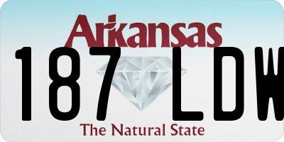 AR license plate 187LDW