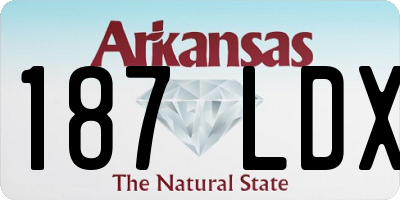AR license plate 187LDX