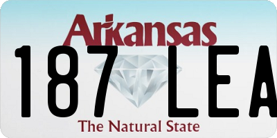 AR license plate 187LEA