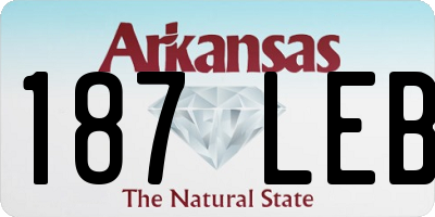 AR license plate 187LEB