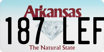 AR license plate 187LEF