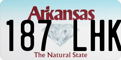 AR license plate 187LHK
