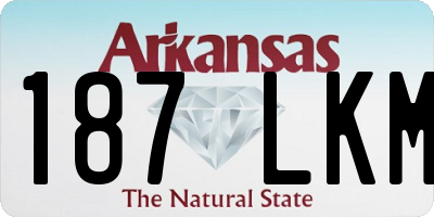 AR license plate 187LKM