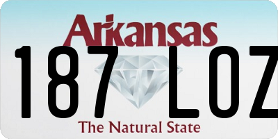 AR license plate 187LOZ