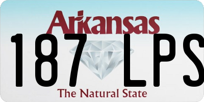 AR license plate 187LPS