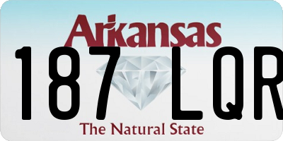 AR license plate 187LQR