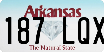 AR license plate 187LQX