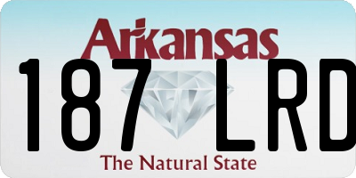 AR license plate 187LRD
