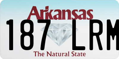 AR license plate 187LRM