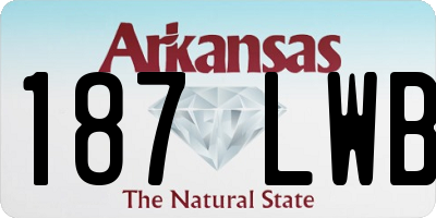 AR license plate 187LWB