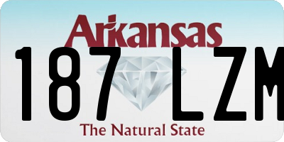 AR license plate 187LZM