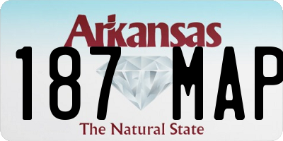 AR license plate 187MAP