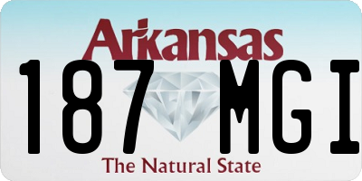 AR license plate 187MGI