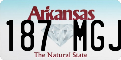 AR license plate 187MGJ