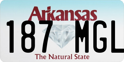 AR license plate 187MGL