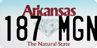 AR license plate 187MGN
