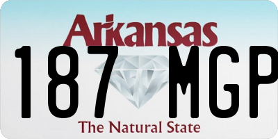 AR license plate 187MGP
