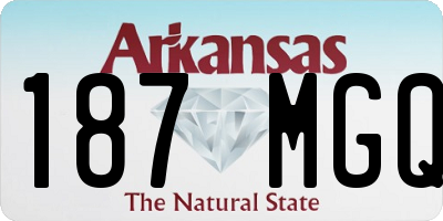 AR license plate 187MGQ