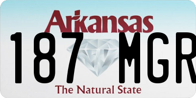 AR license plate 187MGR