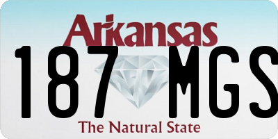 AR license plate 187MGS
