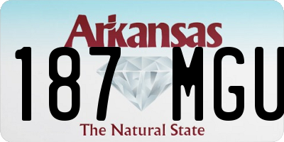 AR license plate 187MGU