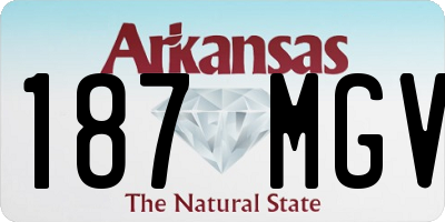AR license plate 187MGV