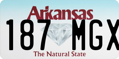 AR license plate 187MGX