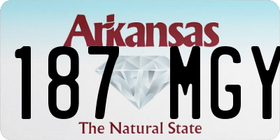 AR license plate 187MGY