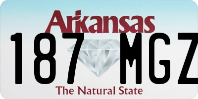 AR license plate 187MGZ