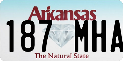 AR license plate 187MHA