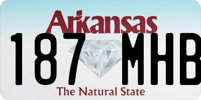 AR license plate 187MHB