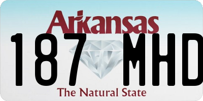 AR license plate 187MHD