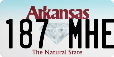 AR license plate 187MHE