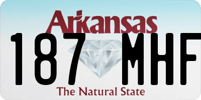 AR license plate 187MHF