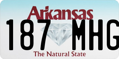 AR license plate 187MHG