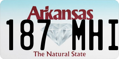 AR license plate 187MHI