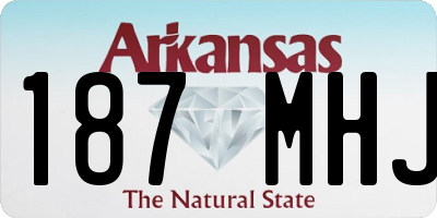 AR license plate 187MHJ