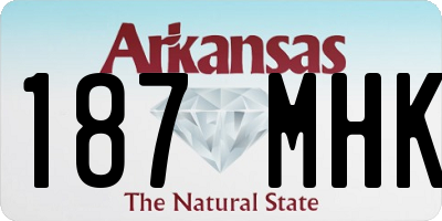 AR license plate 187MHK