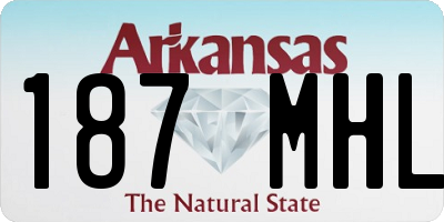 AR license plate 187MHL