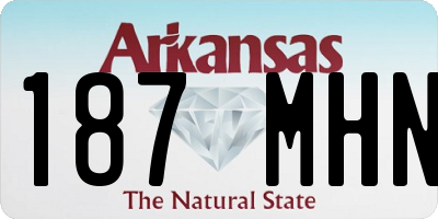 AR license plate 187MHN
