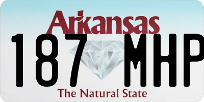 AR license plate 187MHP