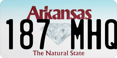 AR license plate 187MHQ